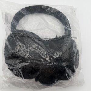 Black Faux Fur Earmuffs Winter Ear Warmers Cozy Plush One Size 🖤